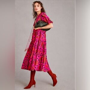 Farm Rio Tiered Midi Dress